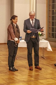 Verleihung der Silbernen Verdienstplakette der Stadt Darmstadt an Christiane Klein